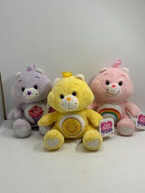 Care Bears Plush Set Funshine Cheer Share Bears 35th Anniversary 6" With Tags 20